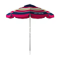 Outdoor Umbrella Red White Blue Striped Design With Life is Good Print for Shade