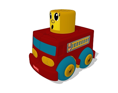 Modern toy building block car 3d model