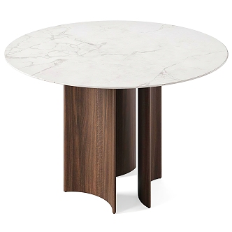 Dining Table Marble Dining Table Round Dining Table Round Dining Table Multi-Person Dining Table 3d model