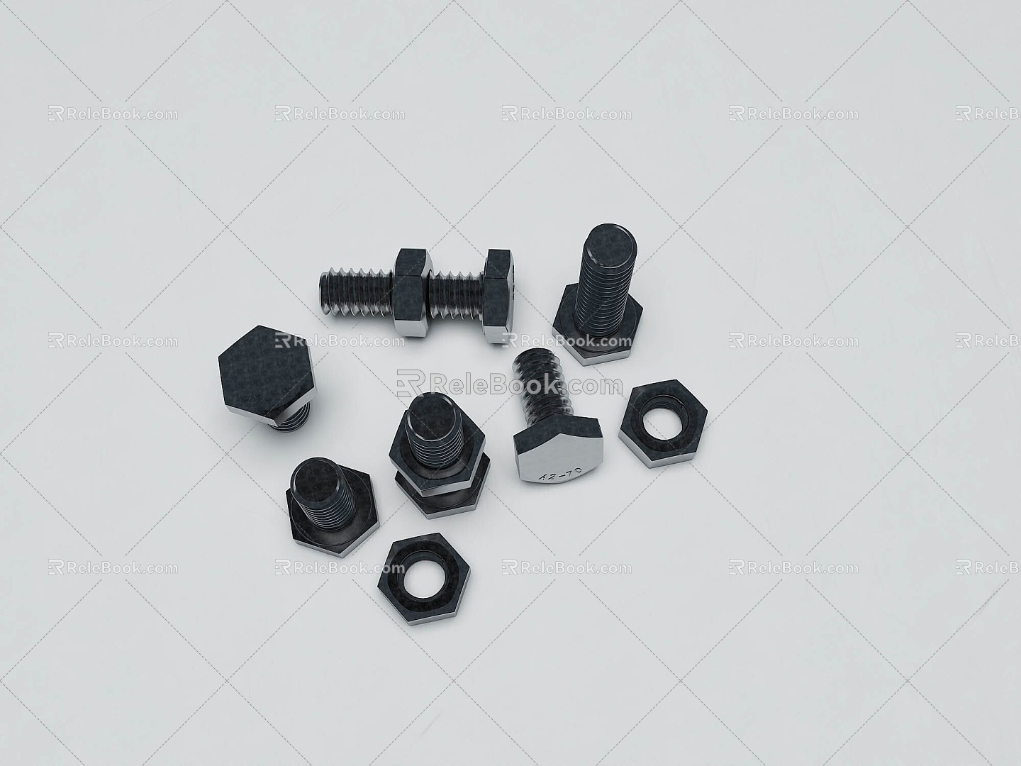 Nuts, Screws 3d model