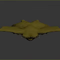 Game Movie Character With Yellow Large Ears Red Eyes Spiked Head Long Fingers White Claws