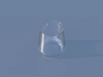 Clear Transparent Glass Cup With Smooth Surface For Daily Household Use 3d model