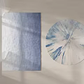 Modern Round Carpet Fabric Abstract Carpet 3d model