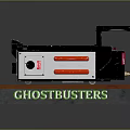 Ghostbusters Retro Style Collectible Device On Wooden Base With Branded Text And Controls