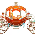 Orange Pumpkin Carriage Photo Spot With Intricate Roof Patterns And Decorative Wheels