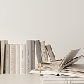 Modern Book Ornaments Combination 3d model