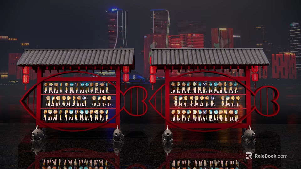 Modern Open Concept Kitchen Interior Design With Island Counter And Appliances 3d model