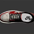 Red White Black High Top Lifestyle Sneakers With Classic Design Nike Swoosh And Jumpman Logo