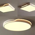 Modern Minimalist Ceiling Lights With Round And Square Shapes Sleek White Frame Soft Bright Lighting