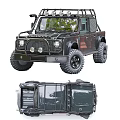 Land Rover Defender Classic Off Road Vehicle With Large Tires Roof Lights And Front Grille