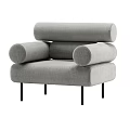 Modern single sofa single sofa stool 3d model