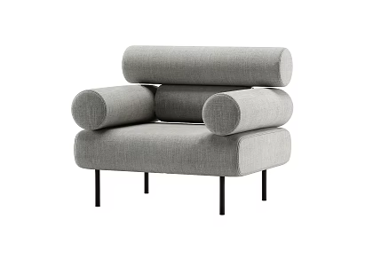 Modern single sofa single sofa stool 3d model