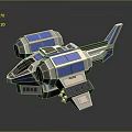 Futuristic Blue And Silver Spacecraft Design With Aerodynamic Structure For Cosmic Exploration