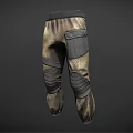 Tactical Patterned Pants With Knee Pads Side Pocket And Mesh Design Details