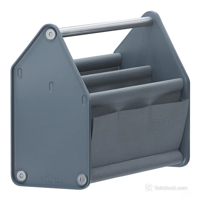 Gray Household Storage Organizer With Sturdy Design And Multiple Pockets For Organizing Small Items 3d model 
