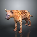 Realistic Spotted Hyena Game Movie Character 3D Model with Detailed Fur and Lifelike Features
