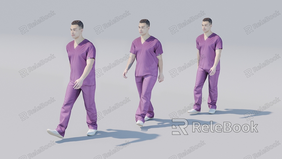 Male Doctor Animation Point Cache model