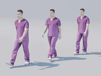 Male Doctor Animation Point Cache 3d model