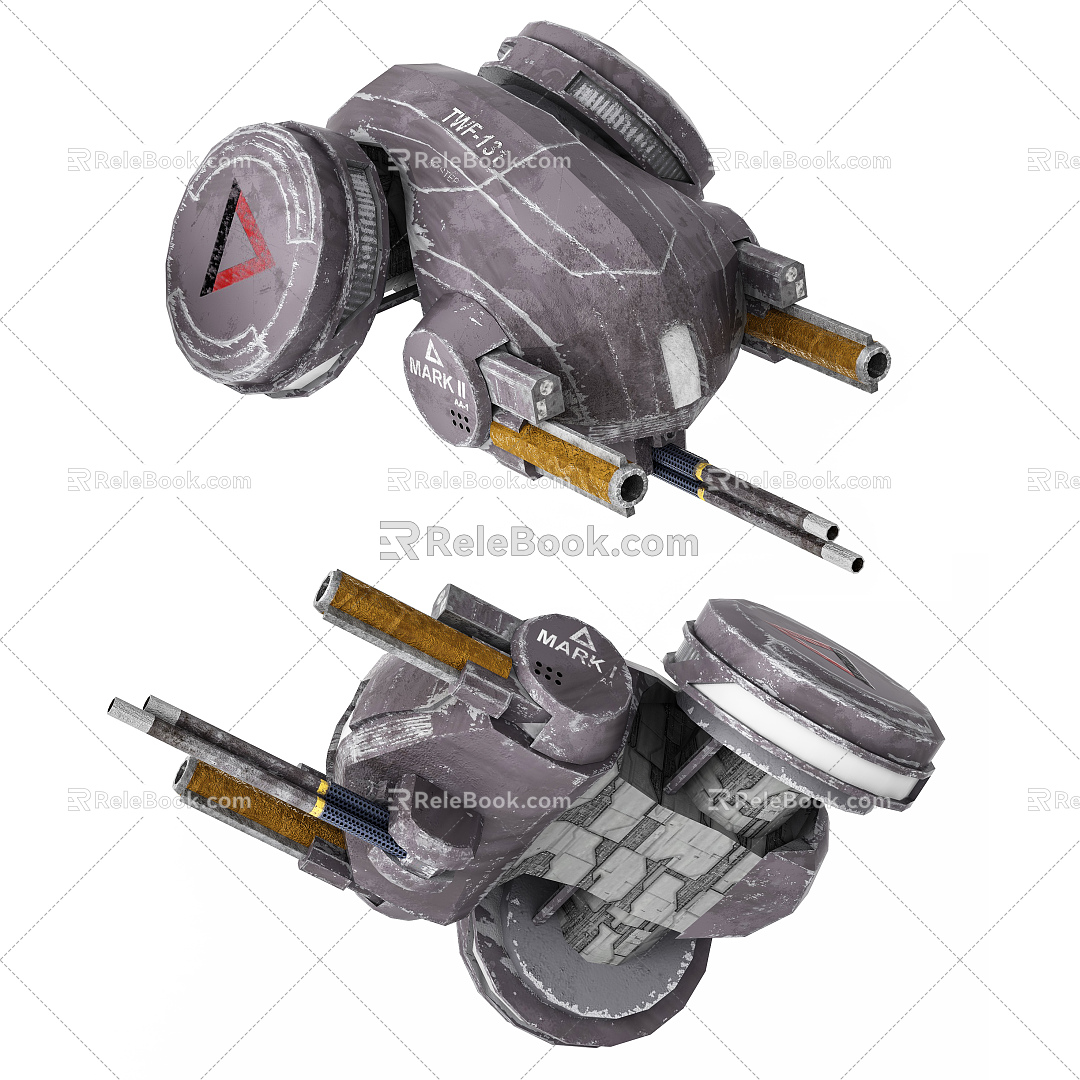 Industrial LOFT fighter sci-fi spaceship 3d model