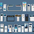 Public Facilities Featuring Various Modern Self Service Kiosks For Public Use 3d model