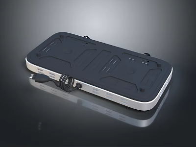 Sleek Modern Power Strip Daily Electrical Appliance With Multiple Outlets And Integrated Cable 3d model