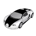 Luxury Black And White Sports Car With Streamlined Design And Aerodynamic Body