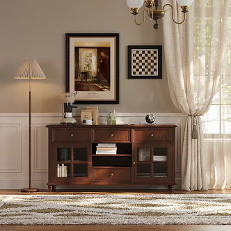 European-style Sideboard American Sideboard 3d model