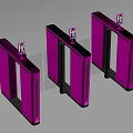 Public Facility Modern Turnstile Gates With Facial Recognition Glass Barriers And Metal Frame