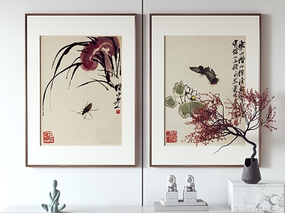 New Chinese-style Plant Painting Hanging Painting Decorative Painting model