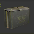 Durable Metal Storage Box With Handle Lid And Yellow Label For Home