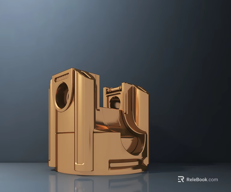 Golden Modern Kitchen Appliance With Stylish Design For Home Kitchen Countertops 3d model 