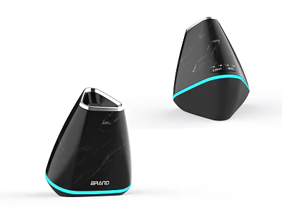 BRUNO Modern Black Everyday Appliances Featuring Marble Texture And Blue Light Strip 3d model