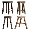 Silent Wind Stool Combination 3d model