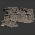 Unique Layered Rock Formation With Textured Surfaces And Natural Stone Structures