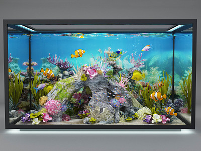 Modern fish tank model