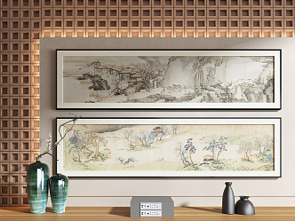 New Chinese Landscape Painting Decorative Painting 3d model