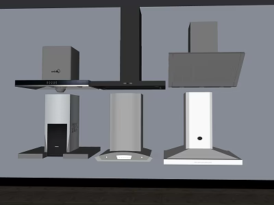 Different Styles Of Modern Kitchen Range Hoods As Essential Kitchen Appliances 3d model