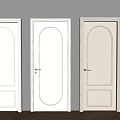 Modern entry door fingerprint password swing door smart door lock security door 3d model
