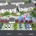 Neat Residential Community Layout With Landscaped Greenery Parking Spaces And Courtyard Areas