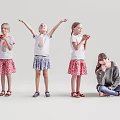 Modern multiplayer child character 3d model