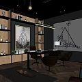 Modern Industrial Style Office Reception Space With Featured Brand Wall And Bright Yellow Lounge Chairs