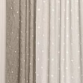 Simple Modern Curtains In Neutral Tones With Star Patterns And Textured Fabric