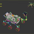 Mars Rover And Exploration Drone On Martian Surface For Scientific Mission 3d model