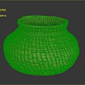 Handmade Woven Basket For Home Storage With Natural Straw And Round Striped Design