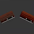 Two Vintage Electronic Radios With Red Wooden Case Portable Classic Open Lid Design