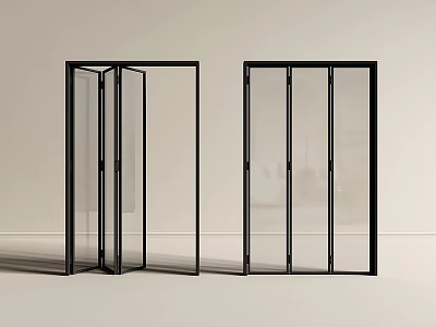 Modern folding door folding door glass folding door balcony folding door kitchen folding door 3d model