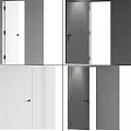 Modern Swing Door Design Featuring Black And Gold Door Handles For Home Interior