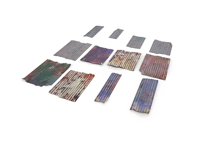 Colorful Decorative Tiles With Vibrant Multicolored Patterns Arranged On White Background 3d model