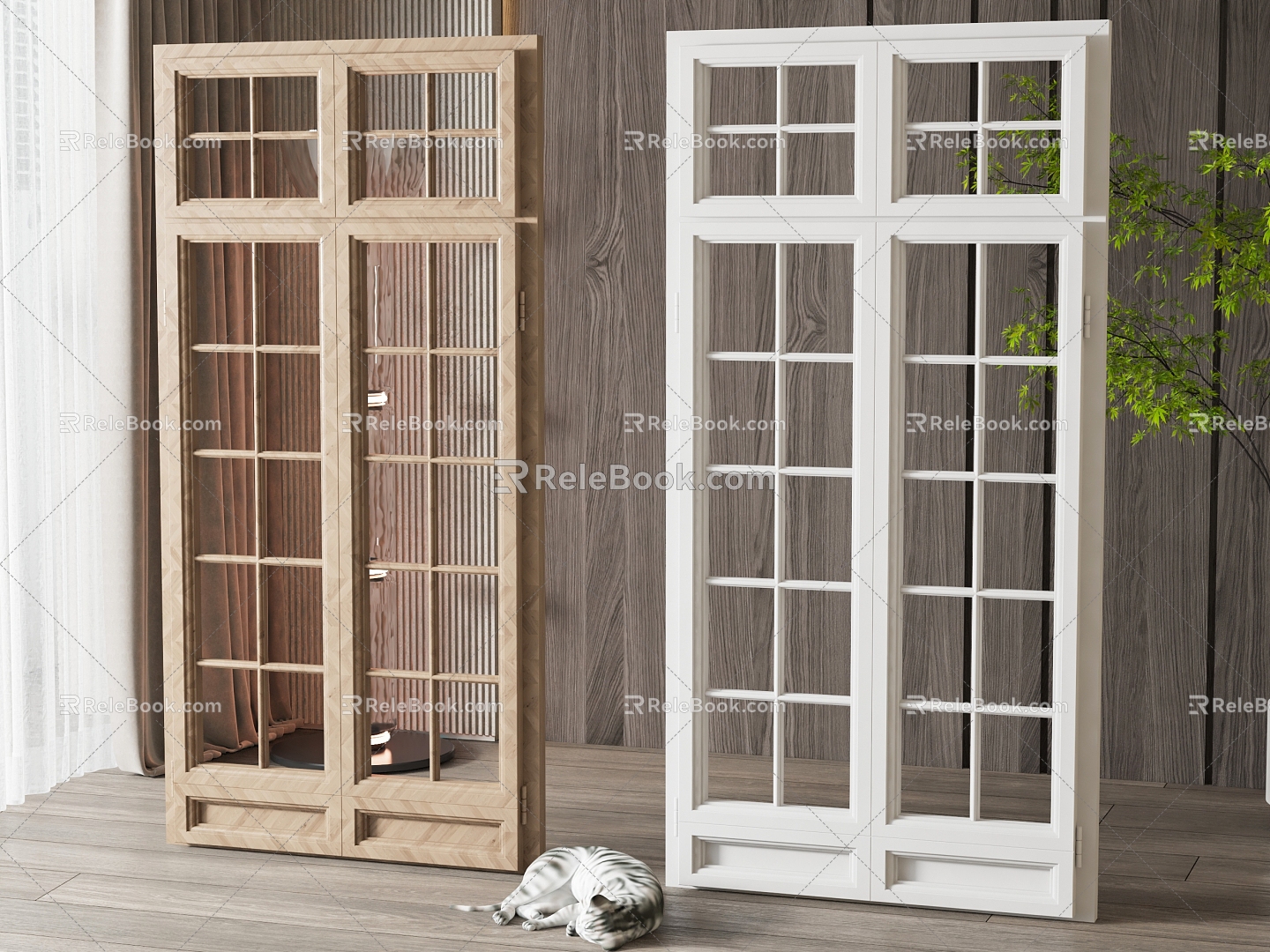 Modern casement window 3d model