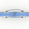 Outdoor Fitness Seesaw Equipment With Blue Surface Curved White Handles And Spring Supports